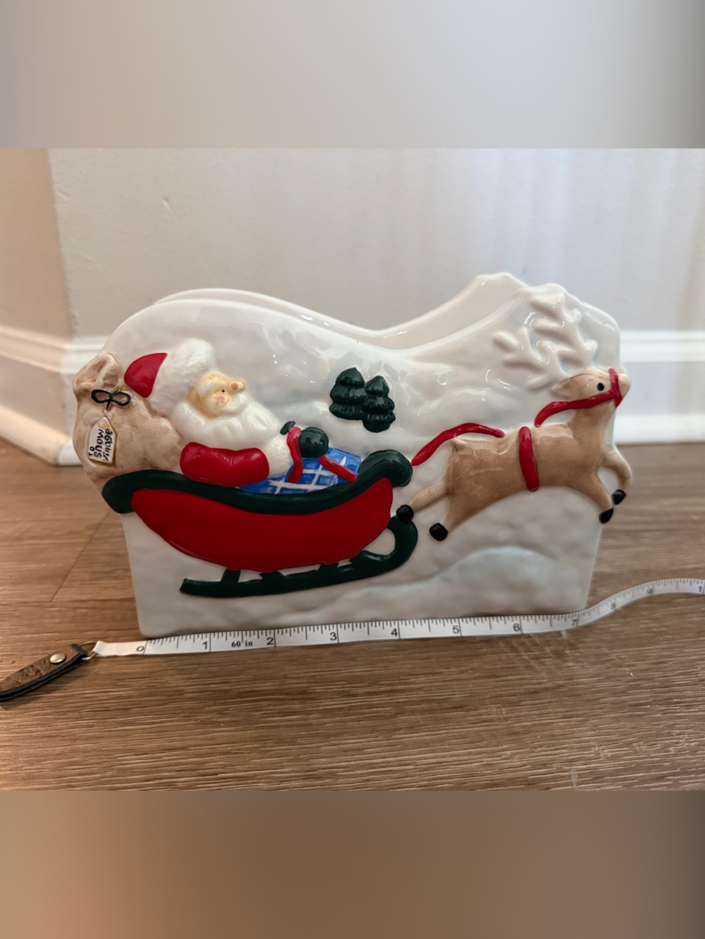 Pfaltzgraff snow village Santa Sleigh